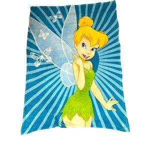 Disney Tinker Bell Throw Blanket Fairy Magic 50" X 62"
